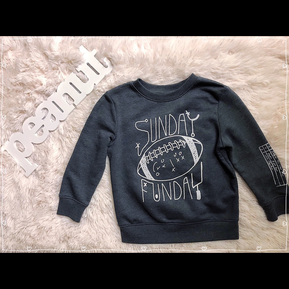 Grey Boys Cat & Jack football pullover sweatshirt